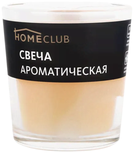 Свеча ароматическая HOMECLUB Ваниль, в стакане-0